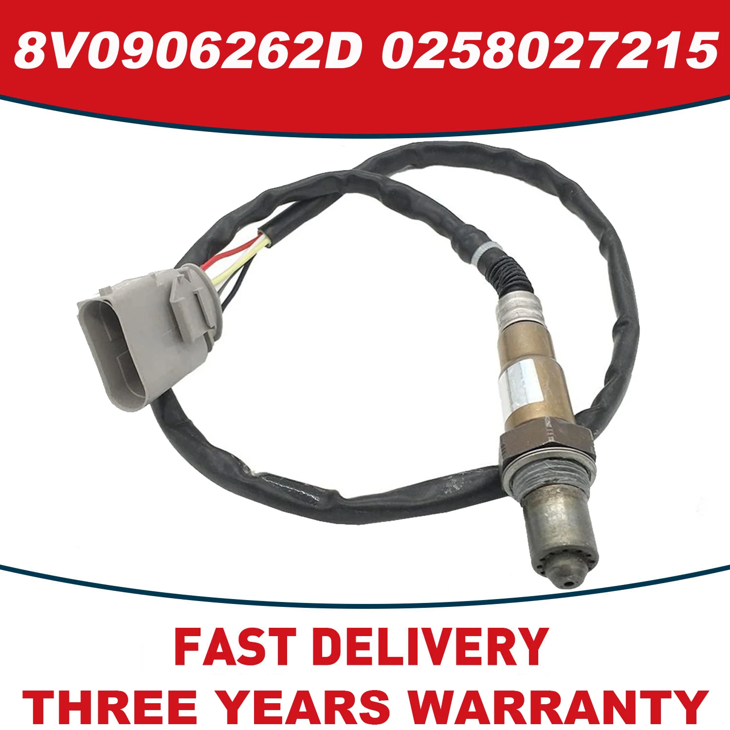 

В наличии 8V0906262D 0258027229 0258027215 для датчика кислорода Bosch Lambda O2 для Audi A3 Quattro S3 VW PASSAT Golf Skoda