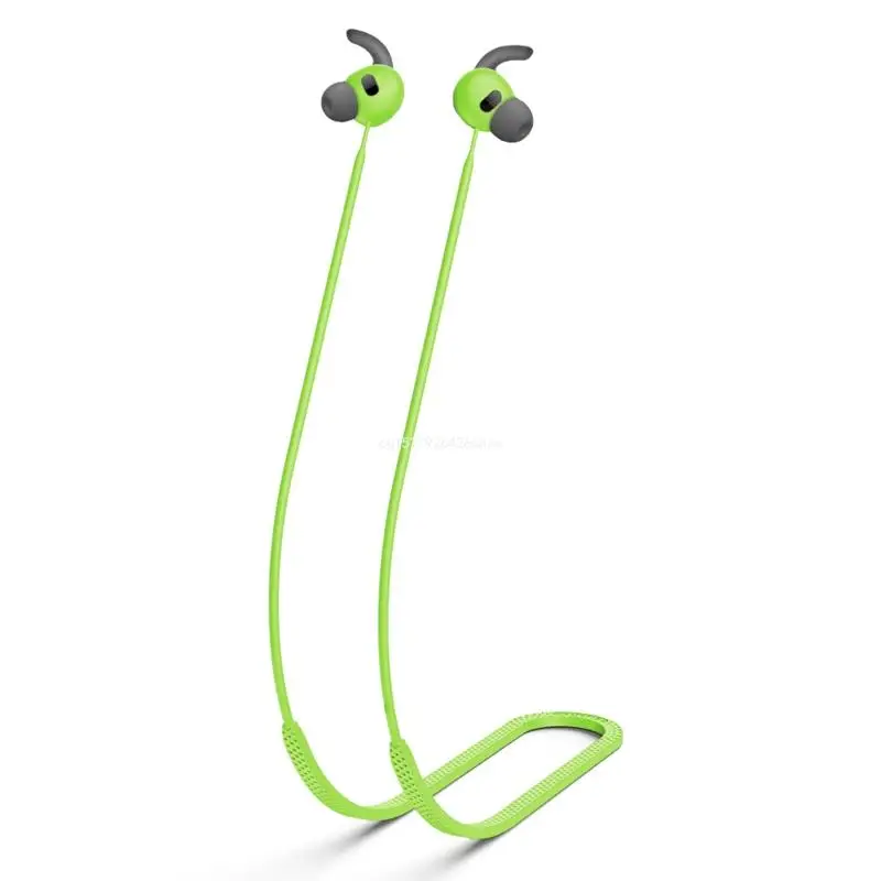 Силиконовые беспроводные наушники с анти-потерянным ремешком на шею для Fit