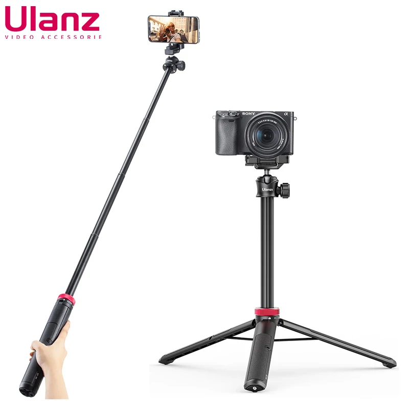 

Ulanzi MT-44 Extend Livestream Tripod Stand 42inch Tripod with Phone Mount Holder Vertical Shooting Phone DSlR Camera Tripods