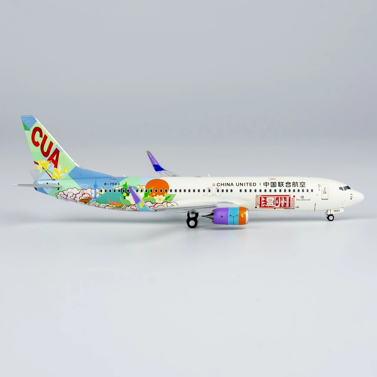 58223 Коллекционный самолет из сплава в подарок модель NG 1:400 Китай United Airlines B737-800