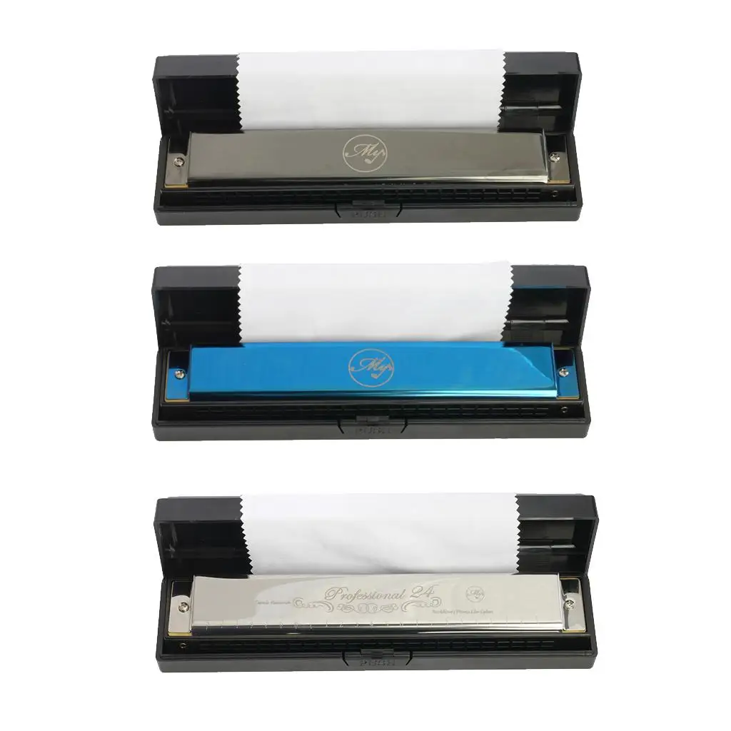 

24 Harmonica Musical Instrument Gift For Beginner Students Adults