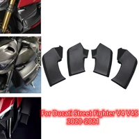 motorcycle accessories spoiler windshield carbon fiber matte for ducati street fighter v4 v4 s 2020 2021 flank 4pcs