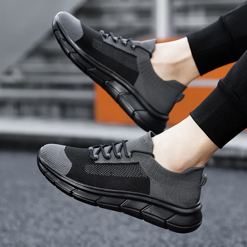 2023 Men Running Shoes Breathable Male Tennis Shoes Non-Slip Sports Men's Sneakers Flexible Outdoor Walking Flats Casual Summer