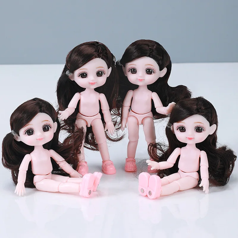 

Ob11 bjd Body 16cm Doll Doll 14 Joints 12 Points White Muscle Doll Send Shoes Diy Girl Modified Toy Children's Decoration Gift