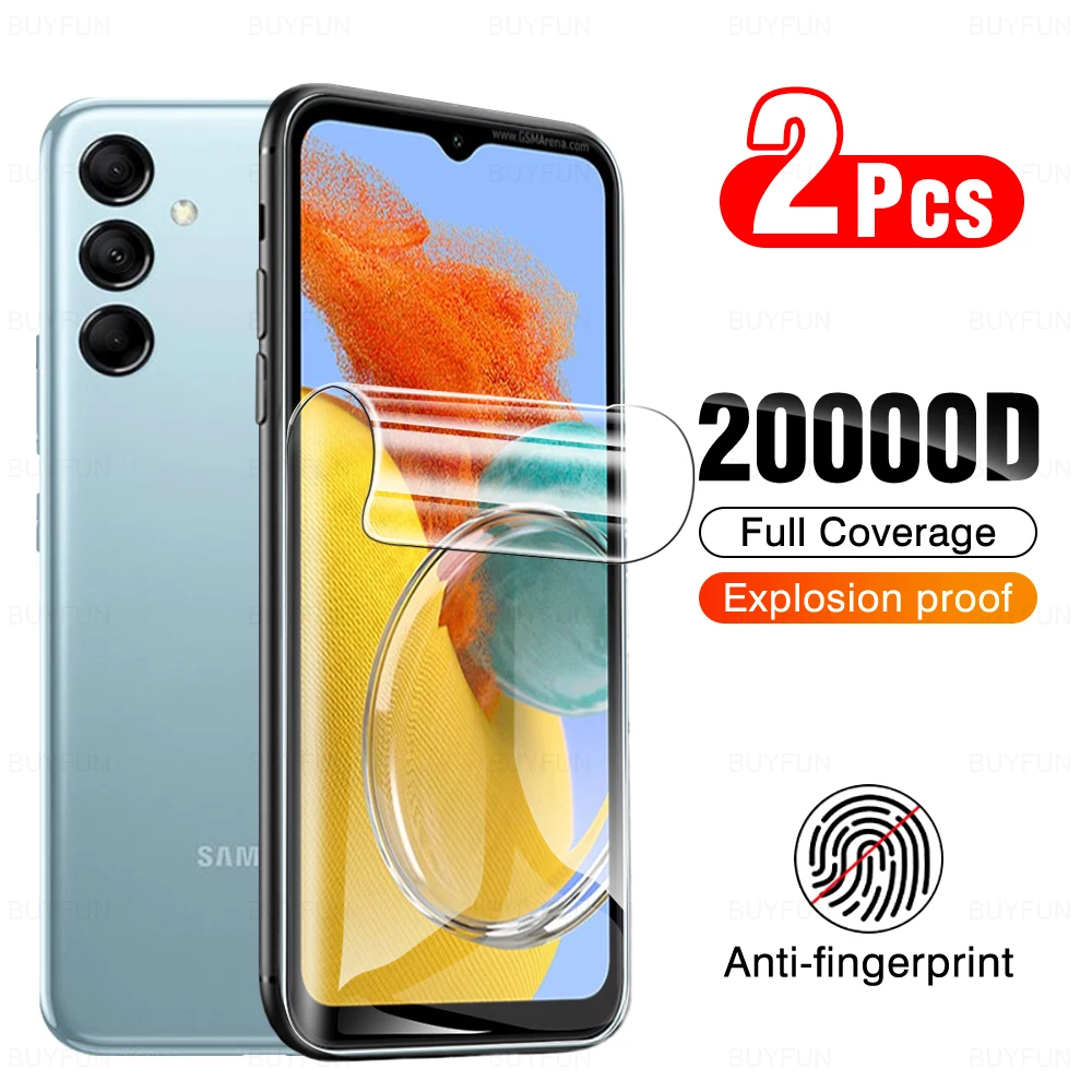 Гидрогелевые пленки 20000D для Samsung Galaxy M14 A34 A14 5G A04 A54 M23 M31 M31s M32 4G M51 M52, защитная пленка для экрана с полным покрытием, 2 шт.