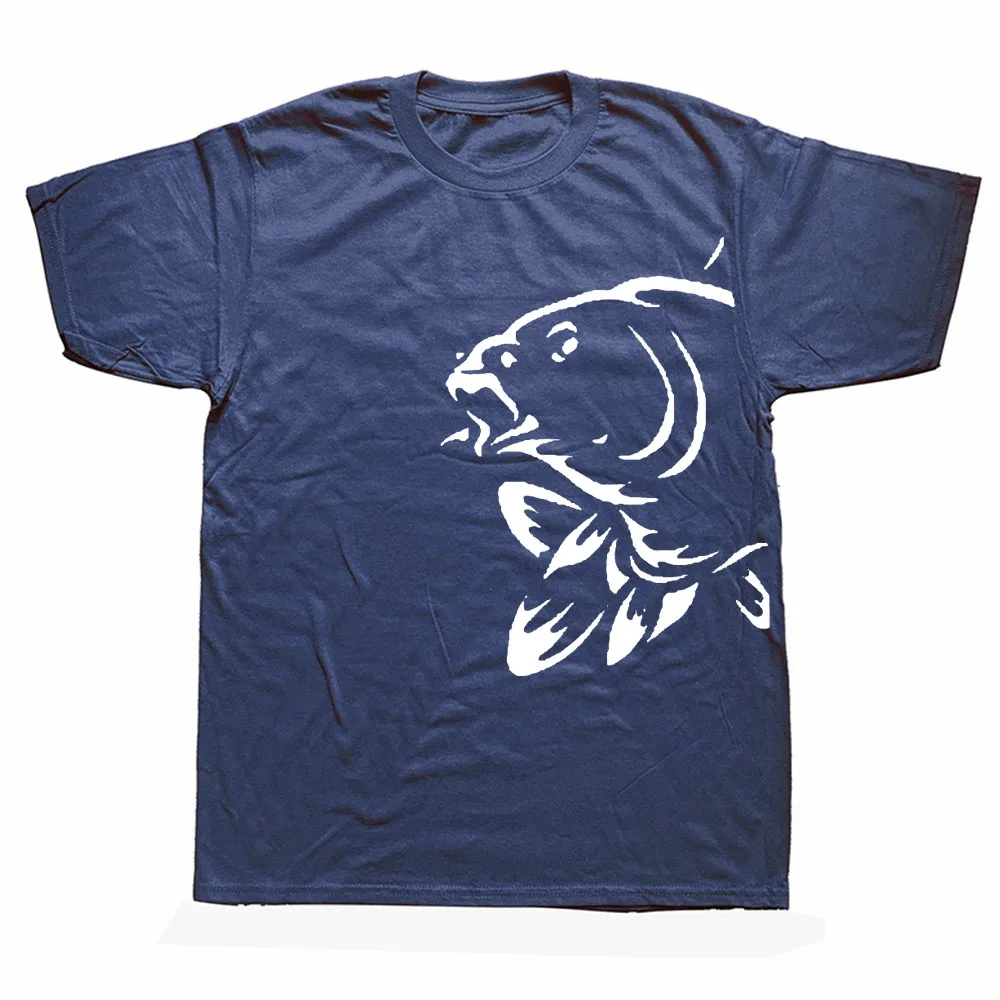 

Funny Fishinger Carp Fish Fisherman Sporter T Shirts Men Summer Cotton Harajuku Short Sleeve O Neck Streetwear Black T-shirt
