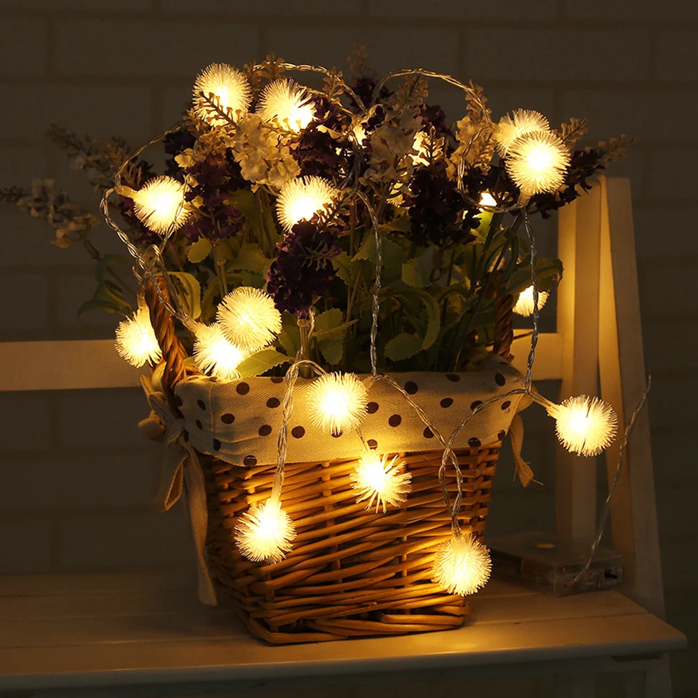 

1.5m/2m Dandelion LED Christmas Decoration String Light Snow Balls Merry Christmas Decorations for Home Decor Light String
