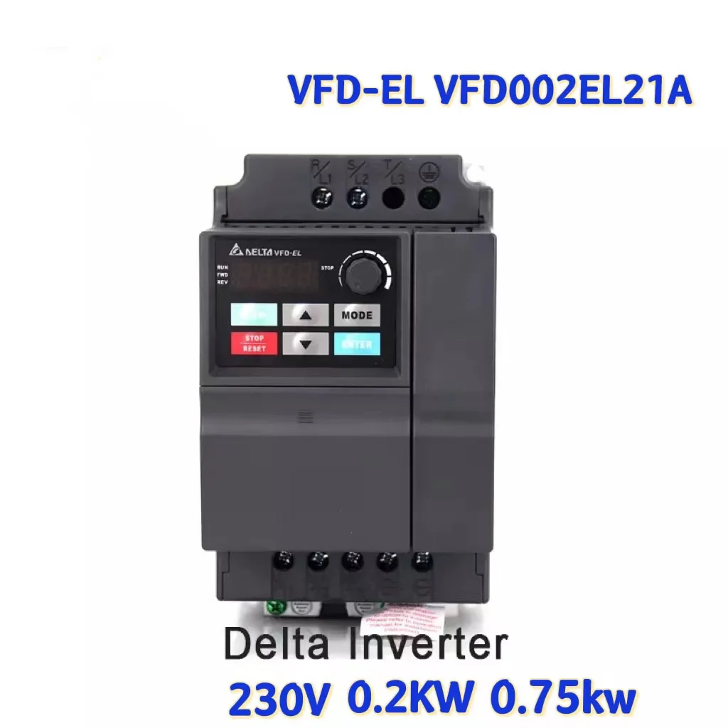 Delta Inverter VFD-EL VFD002EL21A / VFD007EL21A / VFD007EL21W-1 EL-W / 220V 0.2KW 0.75KW, многофункциональные мини-деформеры