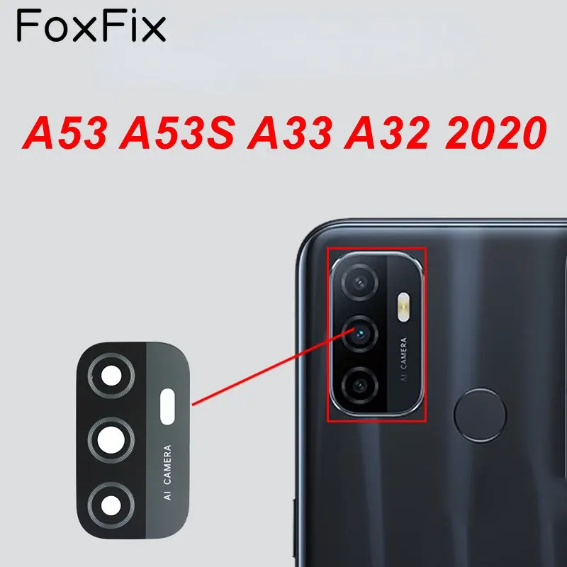 

2pcs/lot For OPPO A32 A33 2020 A53 A53S Rear Back Camera Lens Glass Cover Replacement+Adhesive Glue