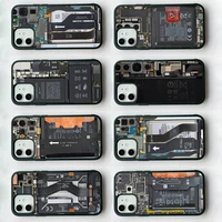 motherboard circuit board phone case silicone pctpu case for iphone 11 12 13 pro max 8 7 6 plus x se xr hard fundas