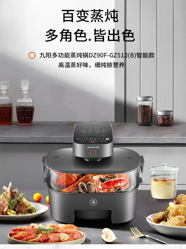 

Joyong Electric Stew Pot Transparent Steam Pot Steamer 9L Food Steamer Steam Cooker