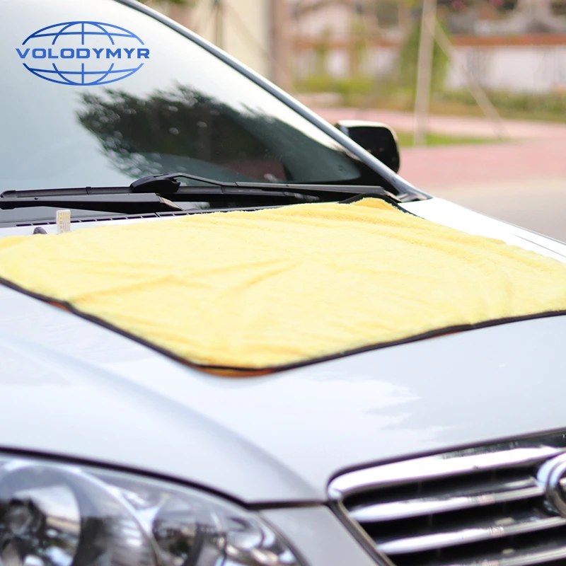 Extra Large Size Microfiber Towel Car Cloth Beige 90*60cm Super Absorbent Extremely Soft for Auto Cleaning Drying Car Wash