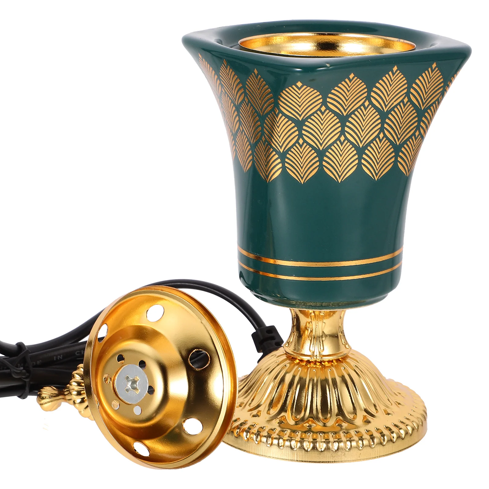 

Electric Incense Burner Vintage Arabic Incense Burner Middle Eastern Style Tabletop Electric Censer Aroma Burner Oud