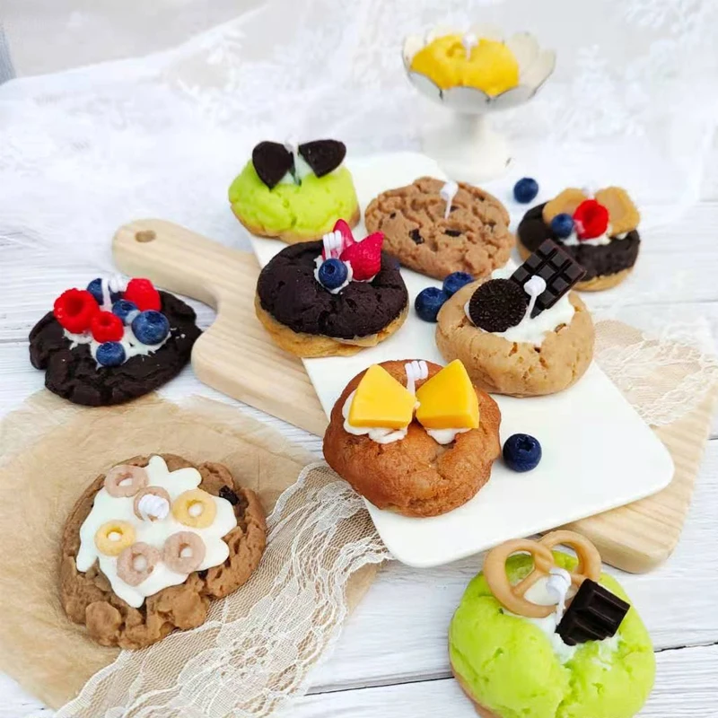 Конфетные печенья торты ароматерапия свечи фрукты печенье соевый воск