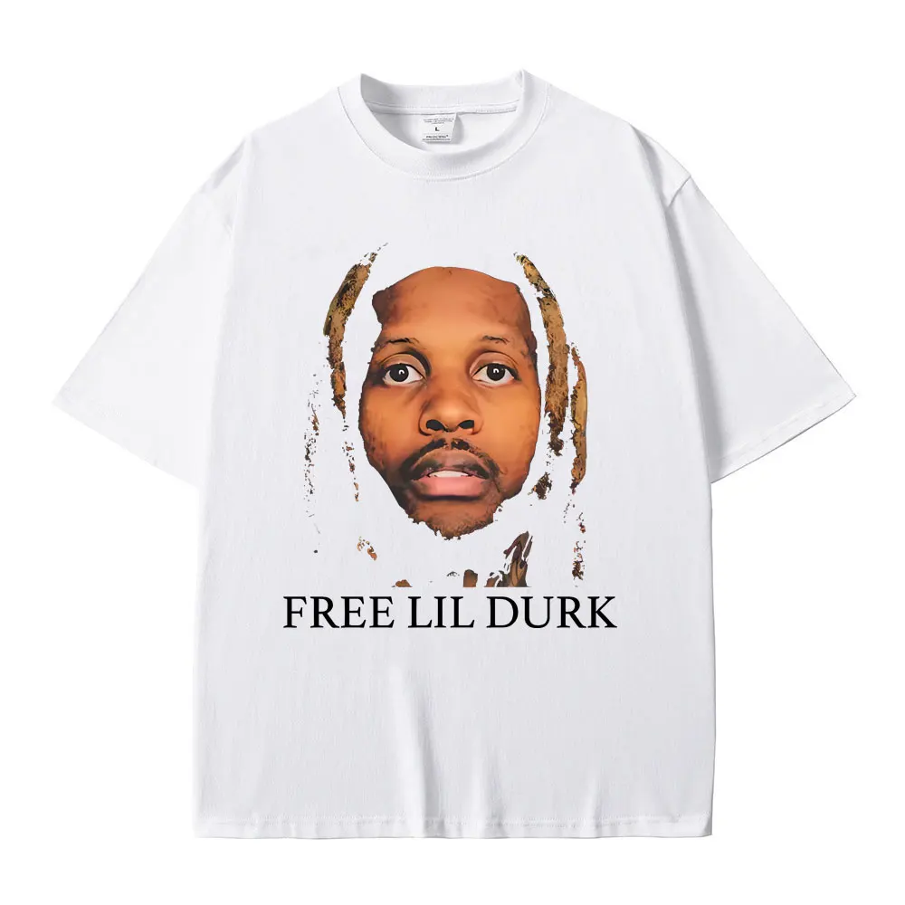 Бесплатные футболки Lil Durk Mugshot мужская модная футболка с круглым вырезом и