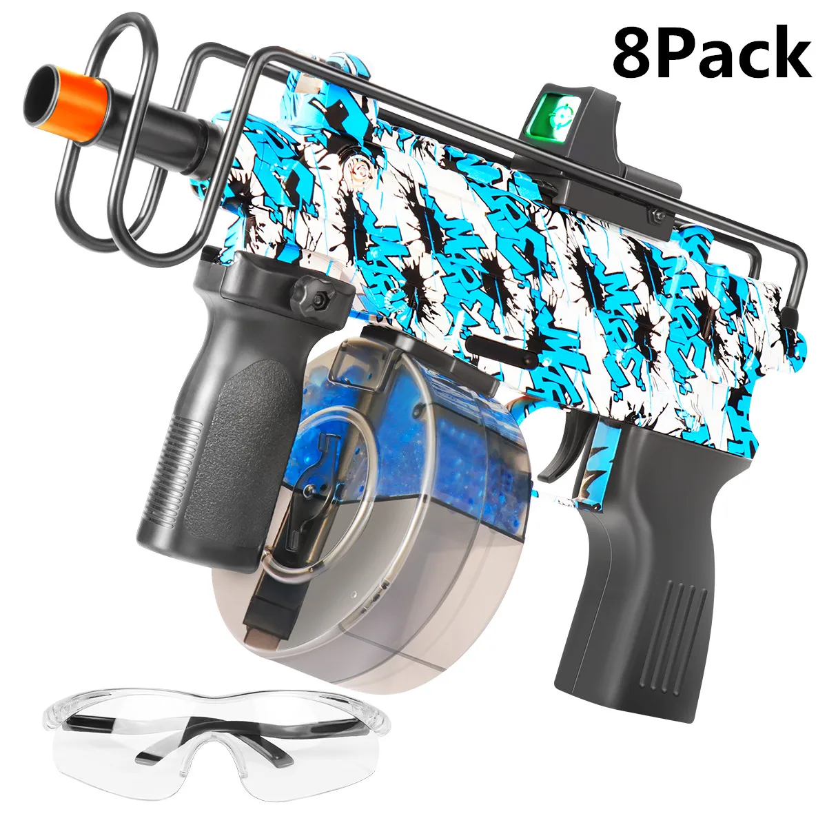 

ferventoys Electric Gel Ball Blaster, Splatter Ball Gel Blaster with 80000 Water Balls Blaster for Outdoor Activities ,8Pcs