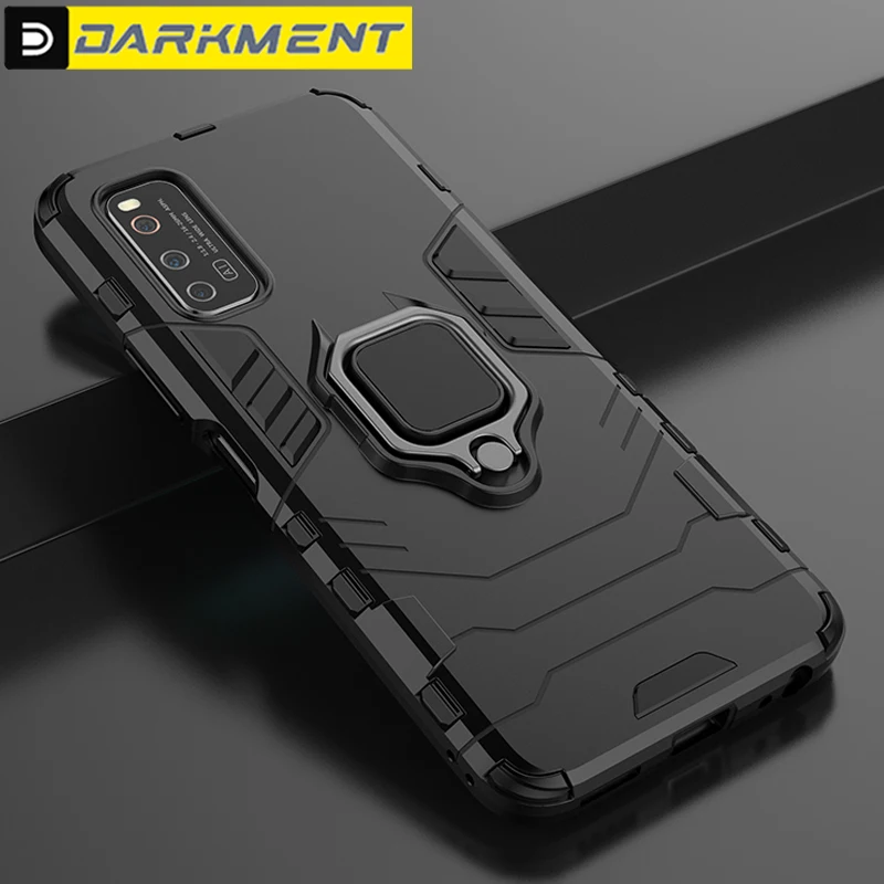 

Shockproof Magnetic Car Holder Phone Case For VIVO IQOO NEO 5SE 3 5S 5 Anti Fall Finger Ring Bracket Cover for IQOO 6 6SE 5G Pro