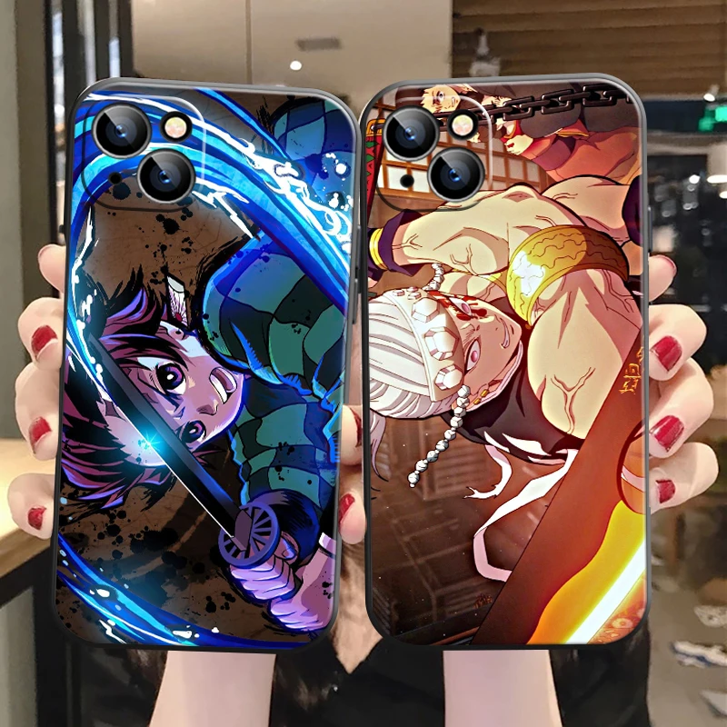 

Demon Slayer For iPhone 11 12 13 Pro MAX 13 12 Mini 6 6S 7 8 Plus SE 2020 X XR XS MAX White Hot Anime Phone Protect Case Cover