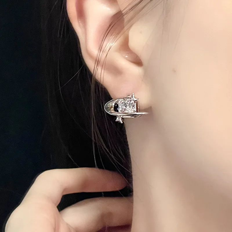 

Серьги в виде планеты серебряного цвета для женщин, модные ювелирные изделия в стиле хип-хоп для молодых девушек, 2023, очаровательный роскошный подарок