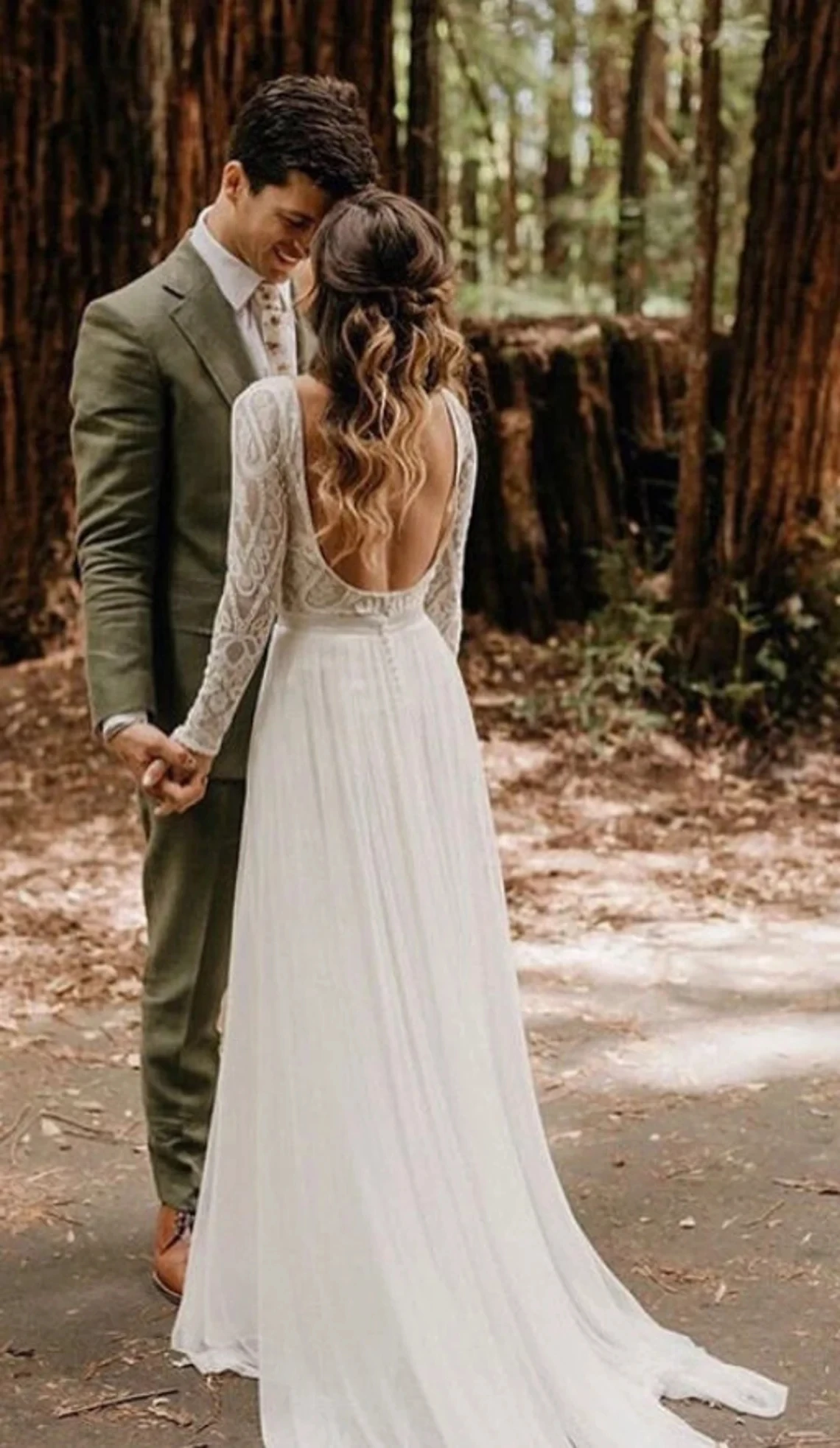 FATAPAESE богемное винтажное свадебное платье трапециевидной формы с длинными