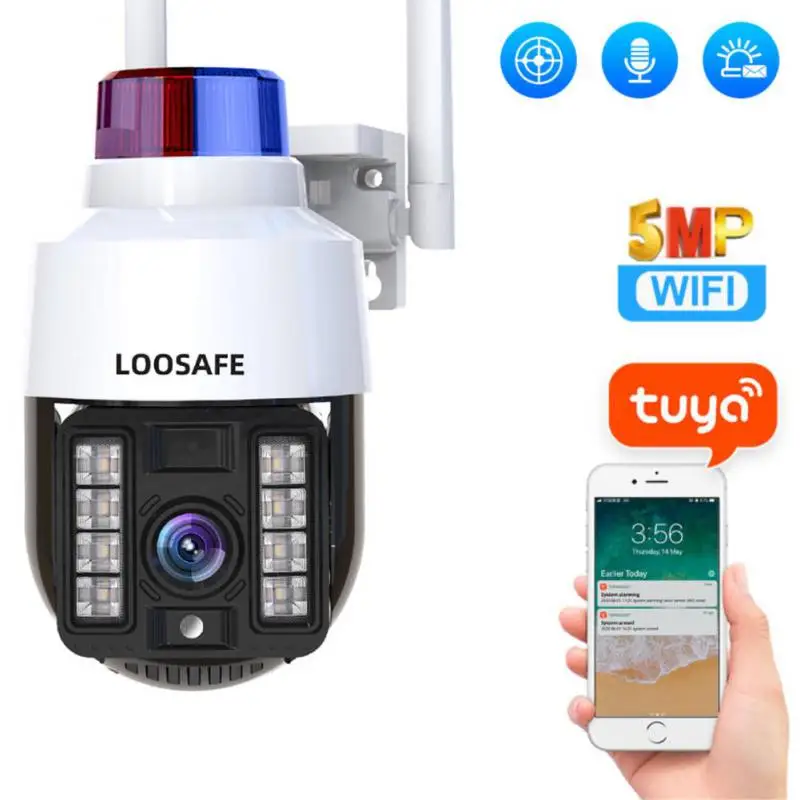 

Tuya 5MP WIFI Camera Ai Human Detection Auto Tracking CCTV Video Surveillance Camera Outdoor 1080P 2-way Audio PTZ IP Camera