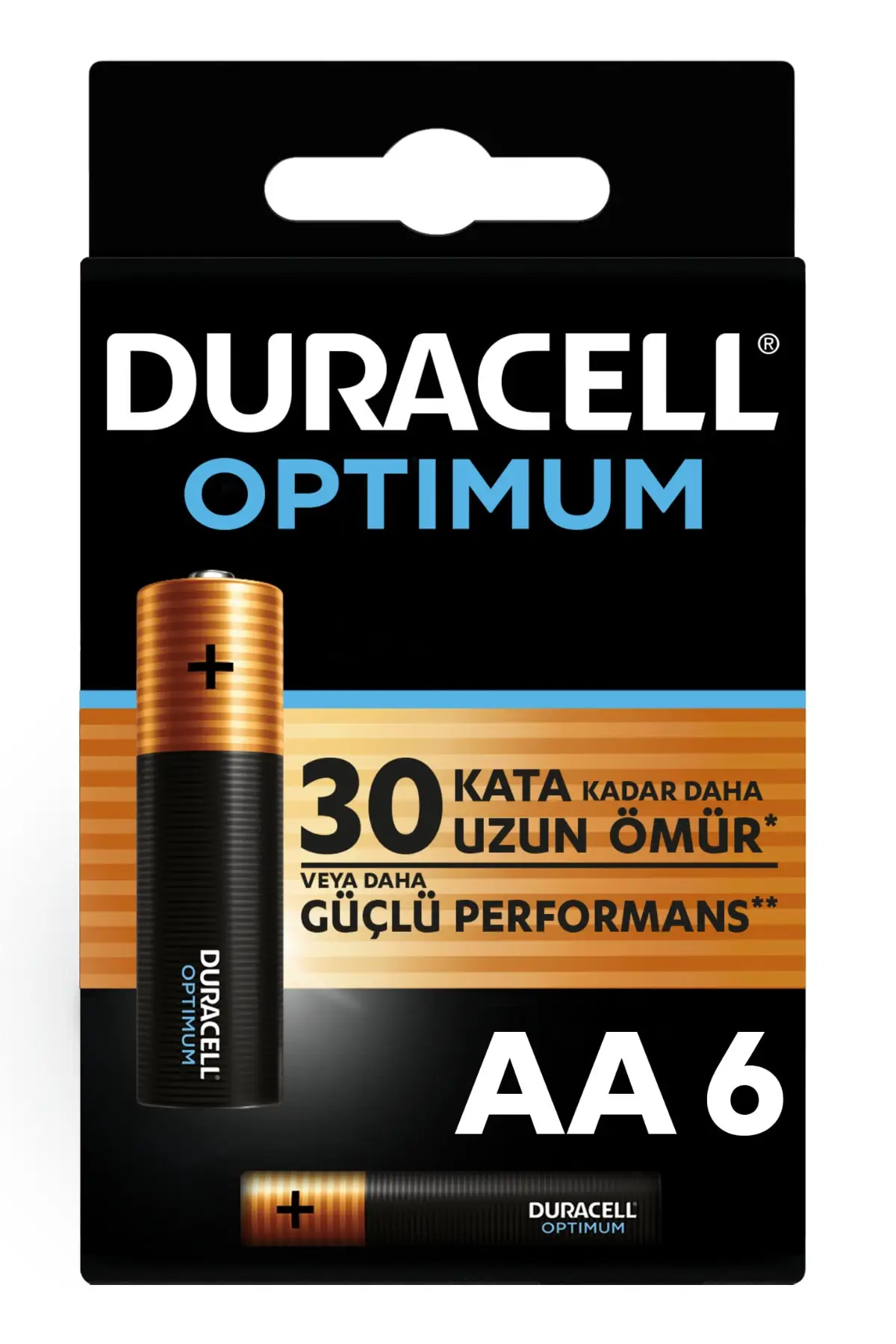 

Duracell Optimum Aa Alkaline Battery, 6 Pack Up To 30 Times Longer And Stronger Performance, Future Generation Power and Innovative Packaging