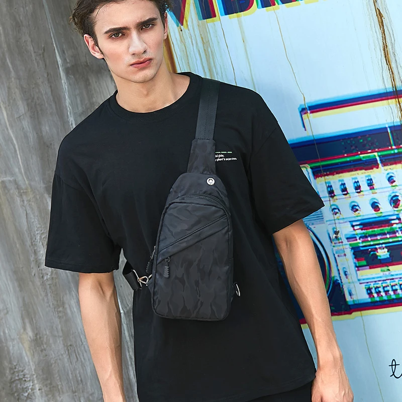 HcanKcan Large Capacity Crossbody Bag For Men High Quality Men's Shoulder Bag Multifunctional Travel Bag Male Fashion Chest Pack