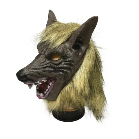 Костюм Werewolf, искусственная маска для взрослых на Хэллоуин, искусственный костюм, маски для лица волка, Маскарадная маска для косплея