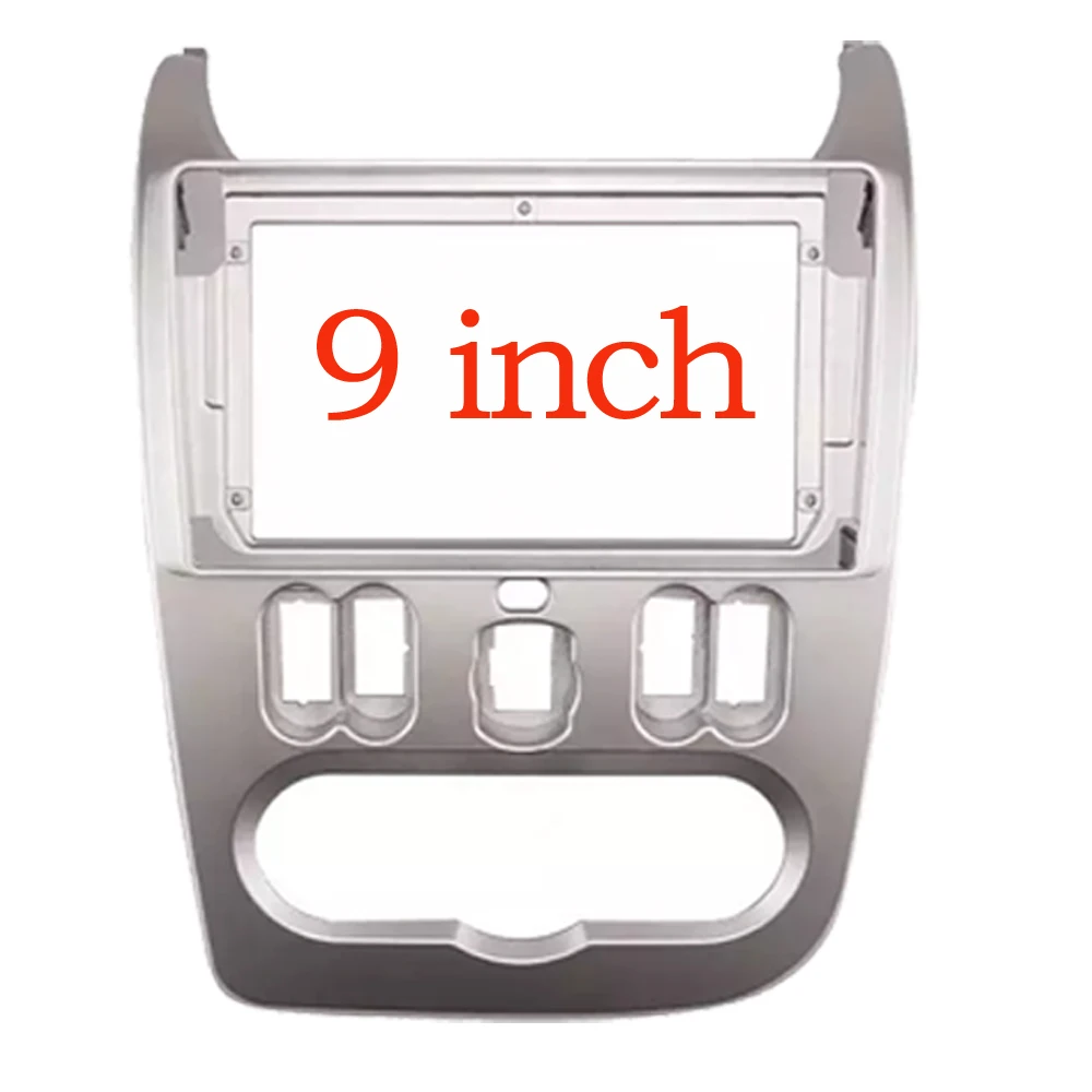 Фото 9 дюймов для RENAULT Logan, Sandero, DACIA, Duster, двойной din, Seat Leon 2007-2013, облицовка панели рамы радио №4