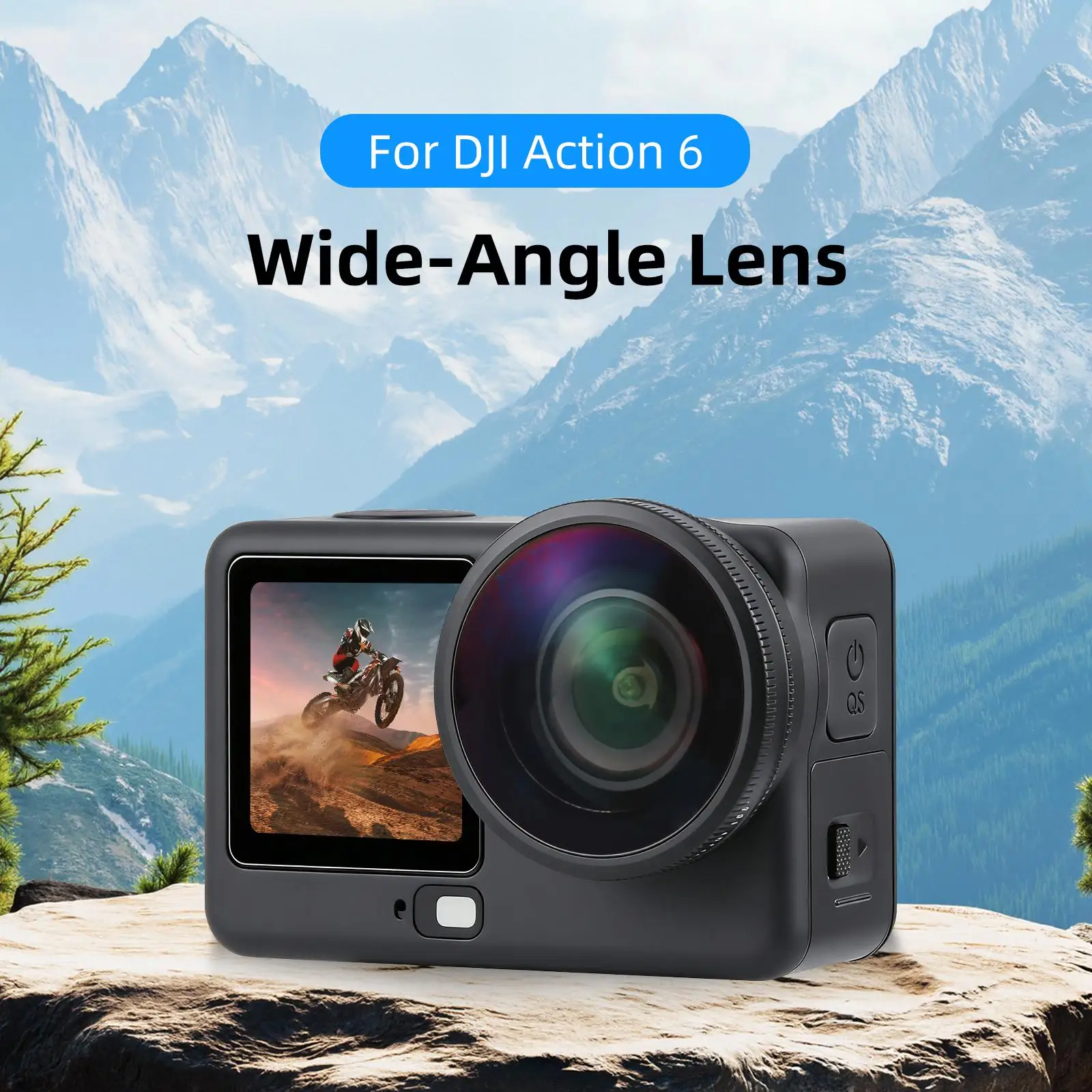 Фото Широкоугольный объектив PULUZ FOV Boost Lens 185 градусов для DJI Osmo Action 6 №1