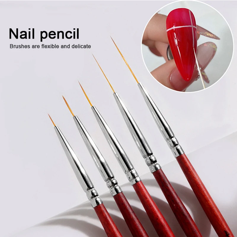 

3/1pc 6/10/23mm Nail Art Liners Striping Brushes Set Painting Pen 3D Tips Manicure Slim Line Drawing Painting Nail Tools