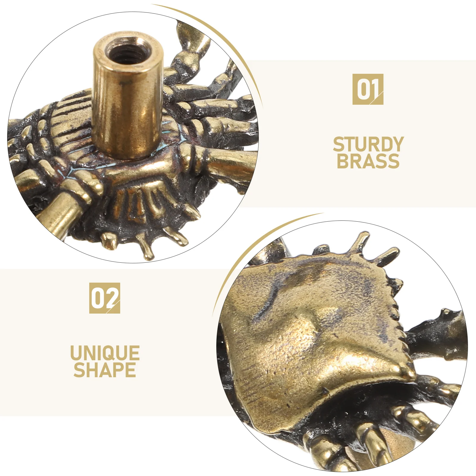 Ручка двери шкафа кухонные ручки латунный ящик в виде краба винтажные морские с