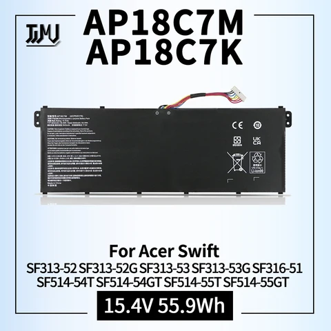 AP18C7M, AP18C7K Аккумулятор для Acer Swift 3, фотосессия, фотосессия 5, фотосессия 55GT