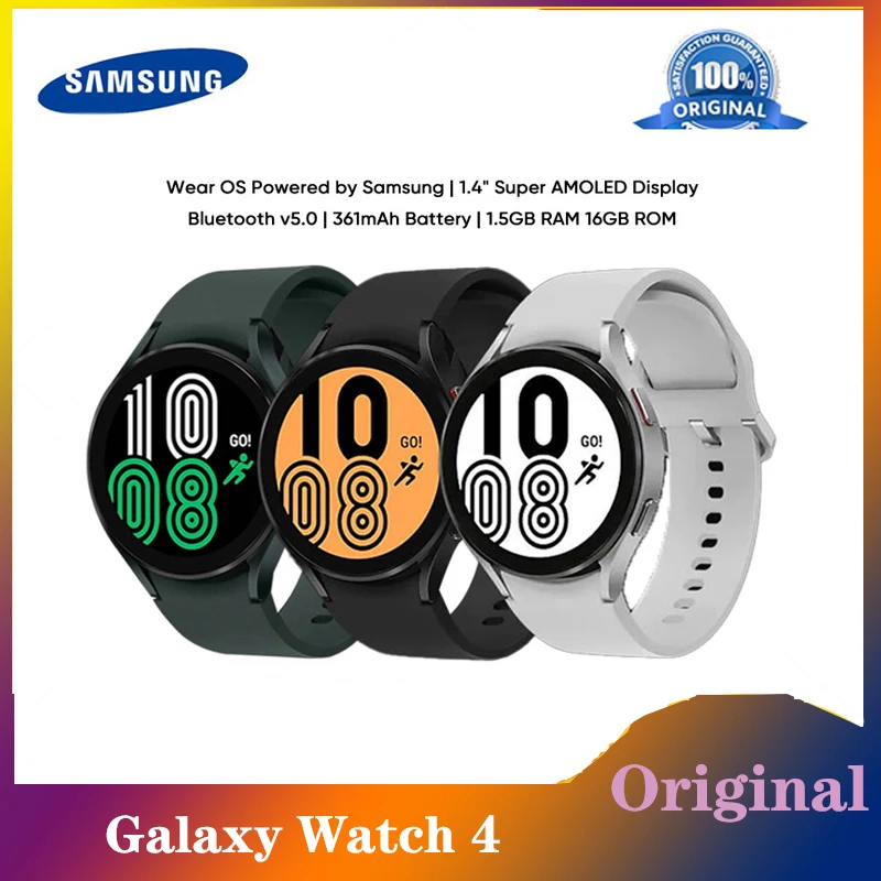 

Original Samsung Galaxy Watch 4 Bluetooth SM-R870 44mm NFC AMOLED Display Blood Pressure Measurement R870 42mm Smartwatch GT3