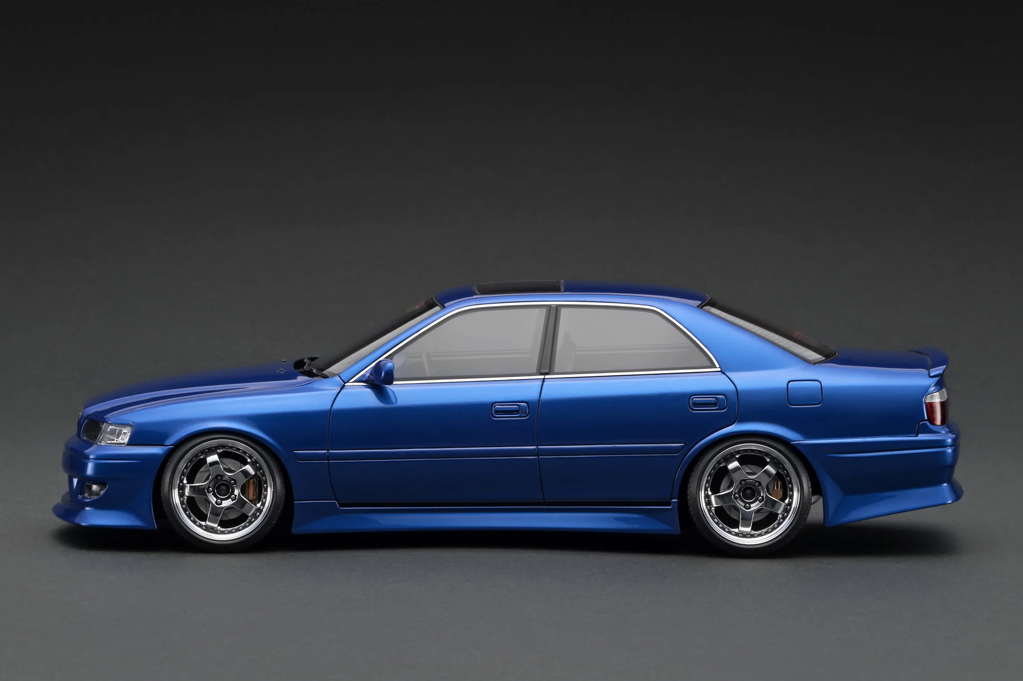 IG 1:18 VERTEX JZX100 Chaser Синяя металлическая смола Коллекционная модель автомобиля