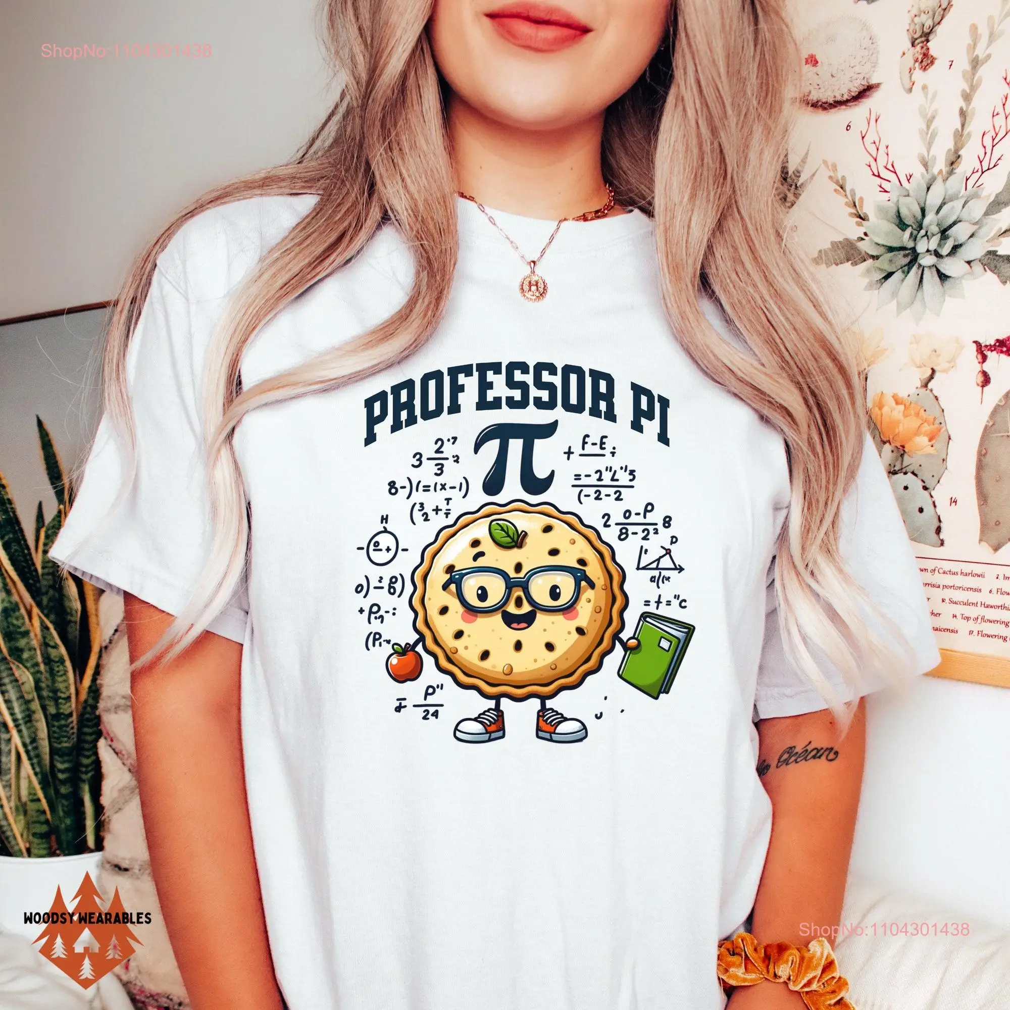 Футболка Professor Pi Day с героями мультфильмов Math Fun Comfort Colors длинными или короткими