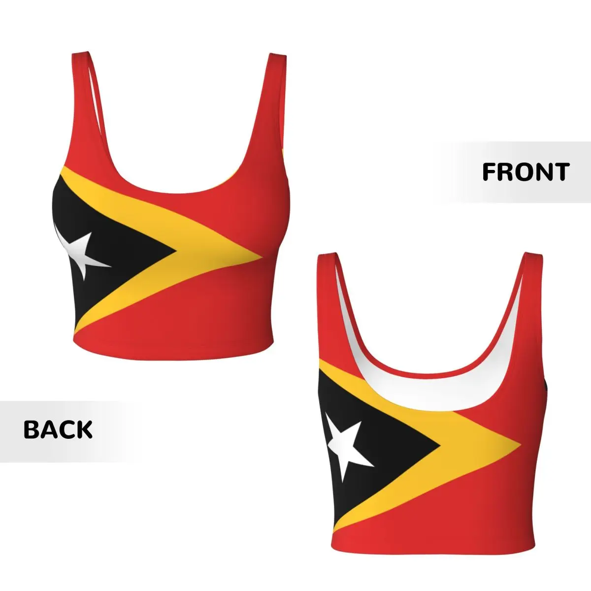 Спортивный бюстгальтер для женщин одежда бега йоги жилет Timor-Leste фитнеса с флагом