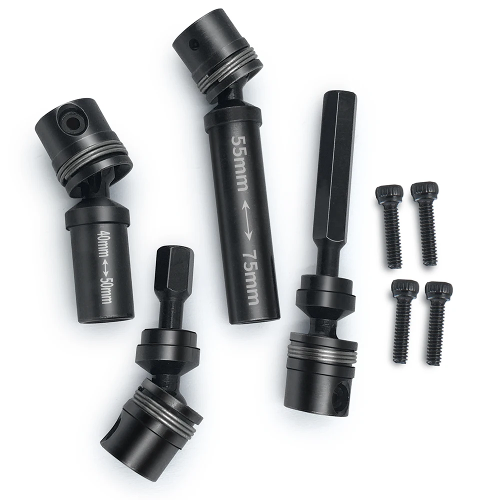 YEAHRUN 1 пара стальной приводной вал коробки передач CVD шарнир для TRX-4M Bronco Defender 1/18 RC