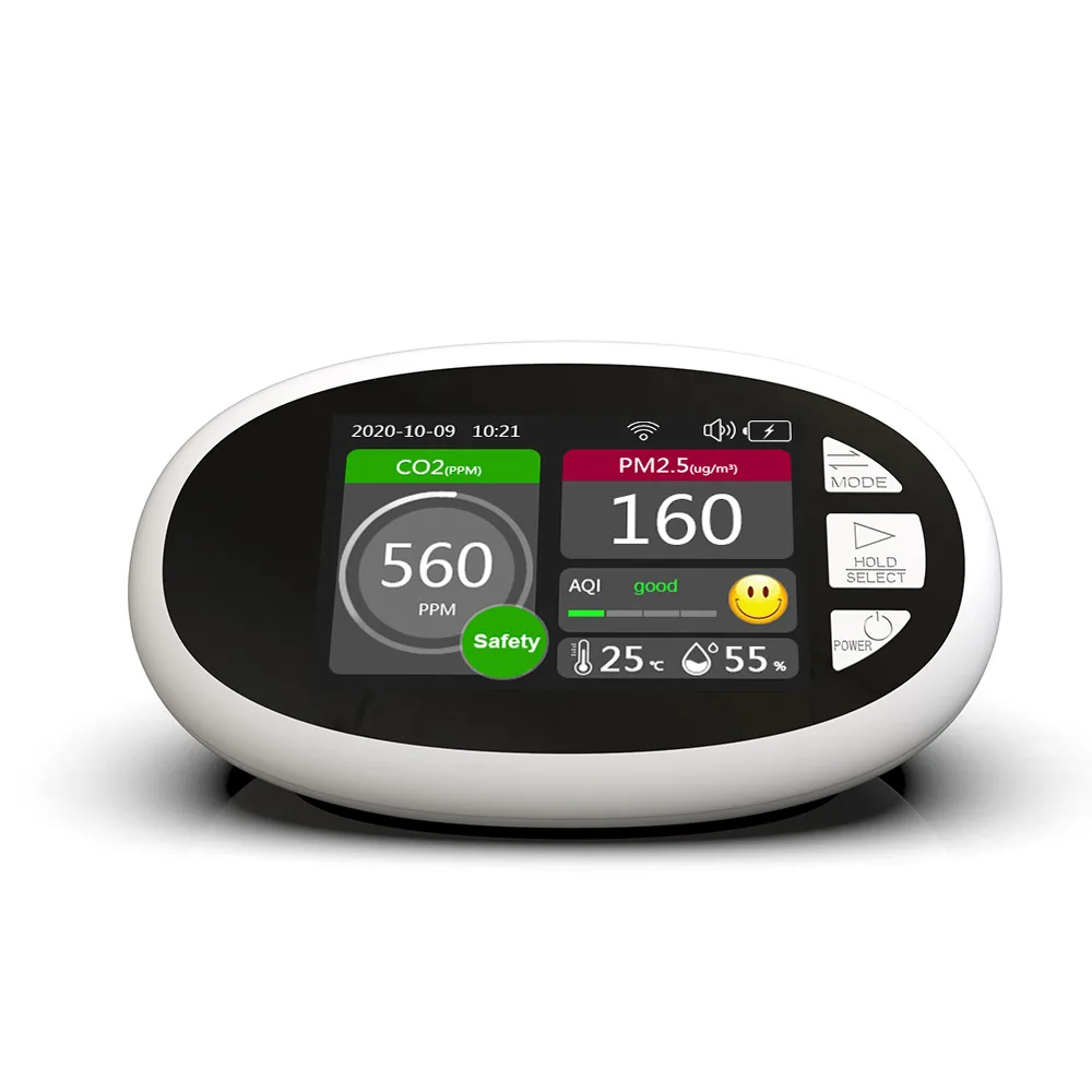 

2021 TUYA WIFI CO2 meter PM2.5 Air quality detector Carbon dioxide sensor meter