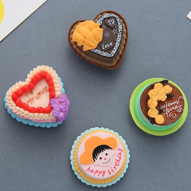 

Creative 3D Dessert Fridge Magnets Kawaii Mini Cakes Magnetic Stickers for Blackboard Sweet Dessrt Magnetic Decor for Kitchen