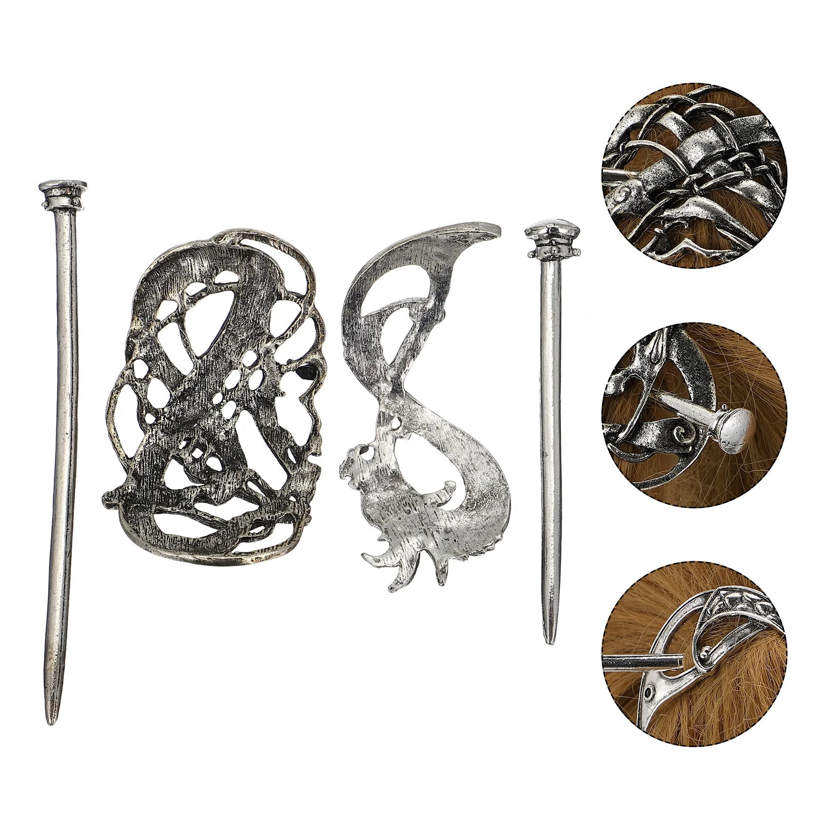 

Hair Celtic Viking Stick Clip Jewelry Kont Knot Pin Barrette Slide Accessories