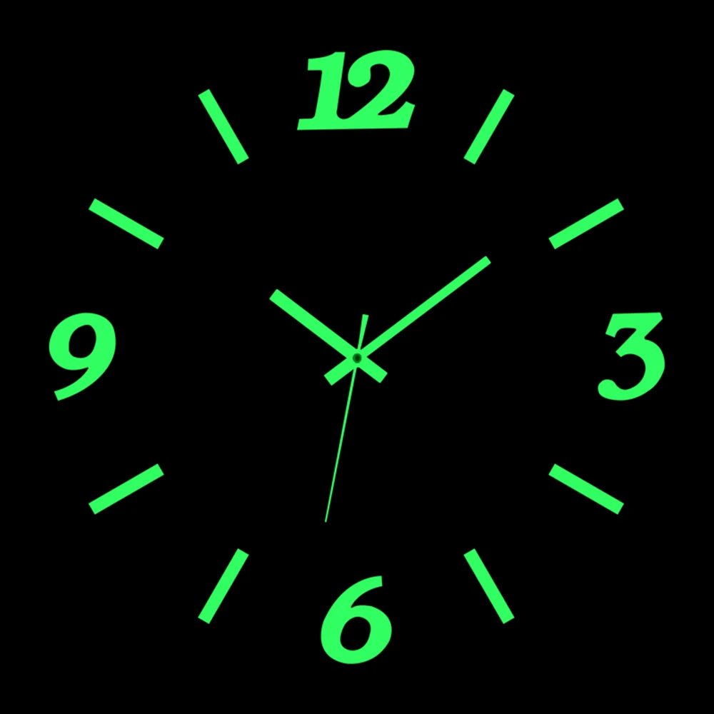 

Luminous Wall Clocks 3D Frameless Acrylic DIY Digital Clock Wall Stickers Silent Clock for Living Room Bedroom Office Wall Decor