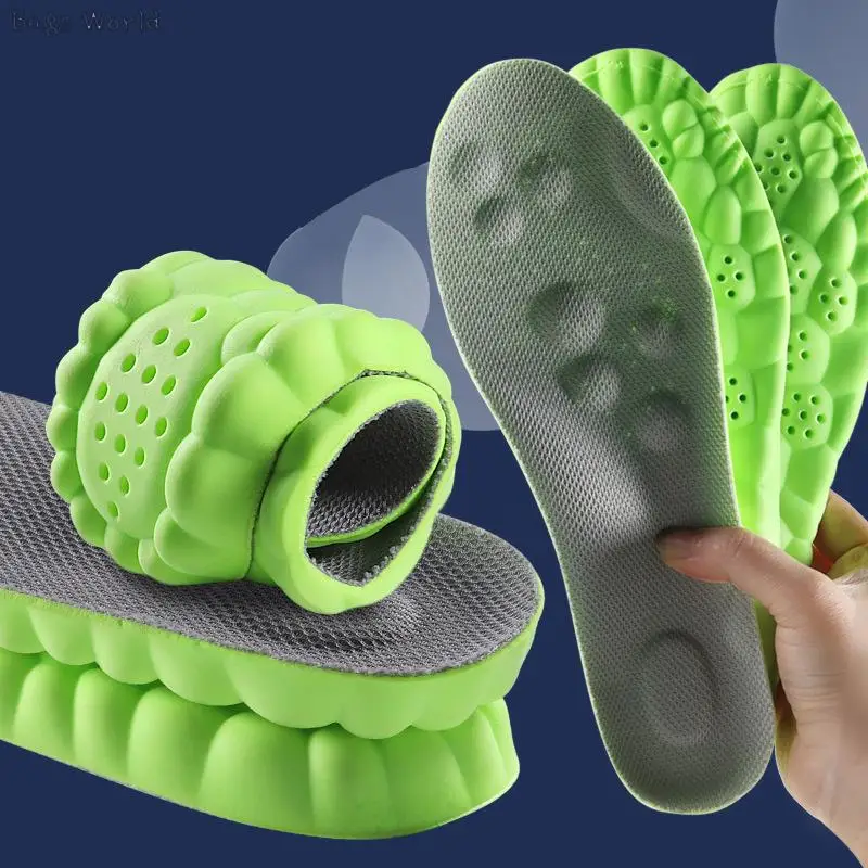 

Супер мягкие стельки для бега 4D, спортивная обувь, стельки для ног, амортизирующие корзины, стелька для обуви, поддержка свода стопы, ортопедические вставки
