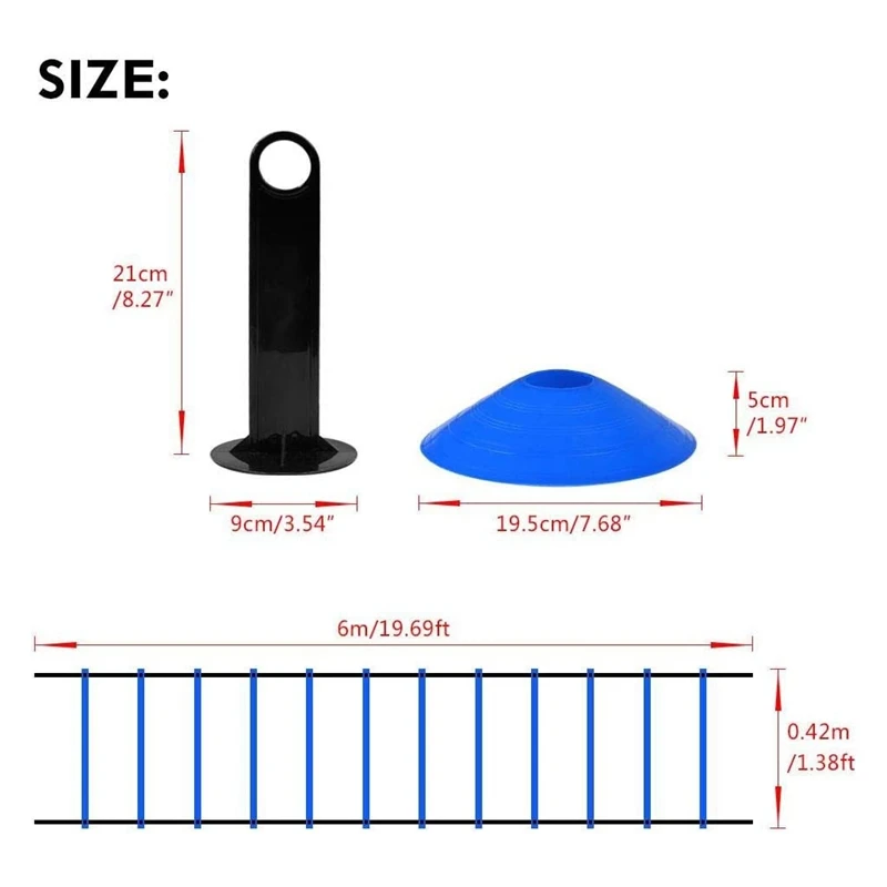 Набор для тренировки скорости и ловкости включает в себя лестницу с сумкой