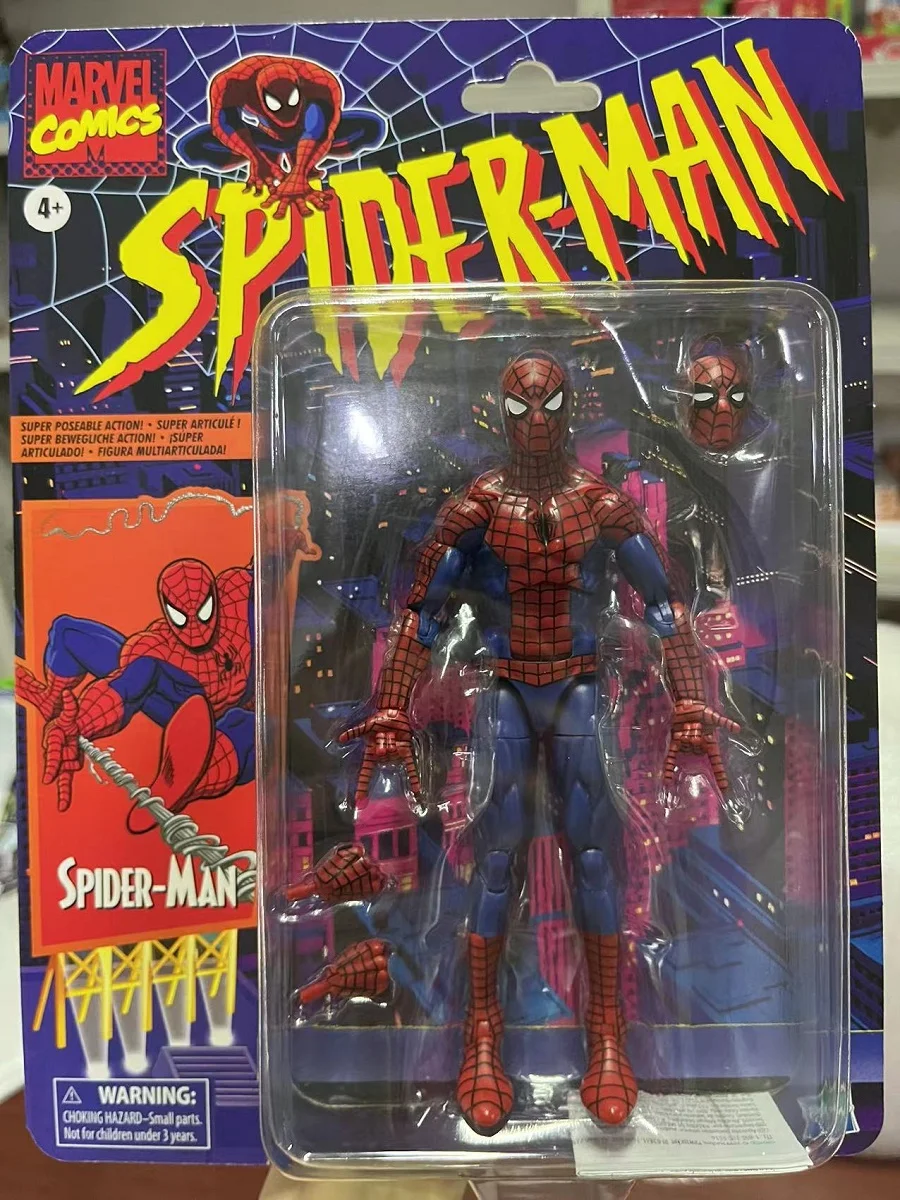 

Original Marvel Legends Spideman Venom Loki Deadpool Action Figure Retro Vintage Figurine Doll Collectible Model Toys Kids Gift