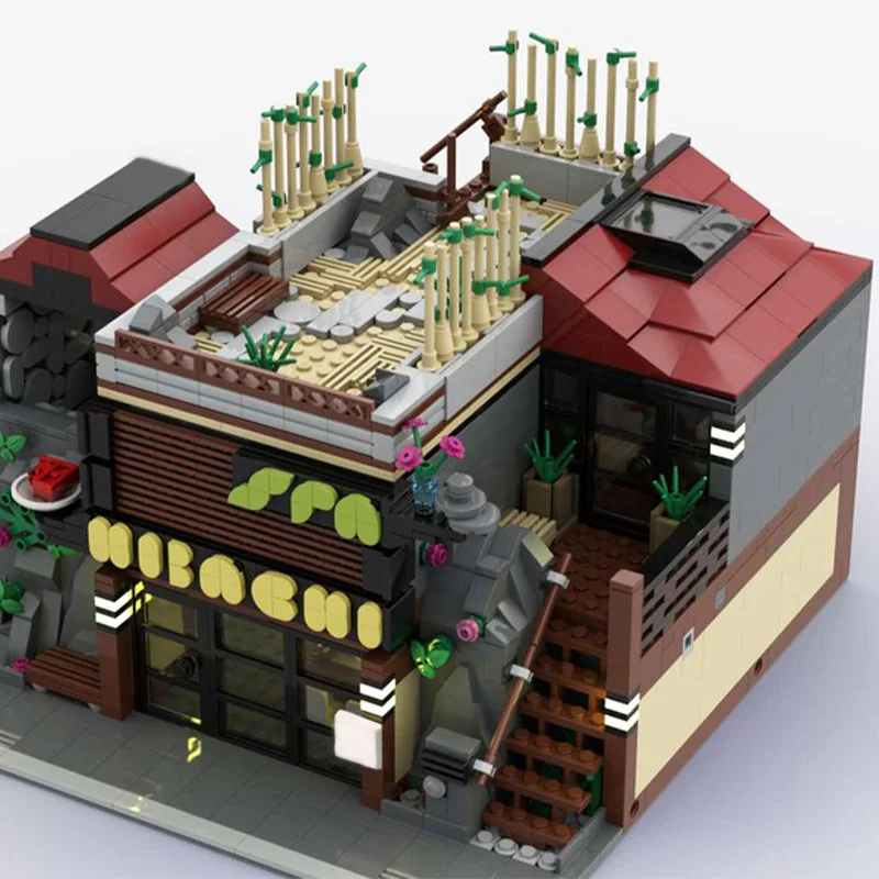 2373 детали MOC. Модульные здания «Ресторан Хибачи и Дневной Спа». Модель строительных блоков. Коллекция образовательных идей. (art.: 3920dccdcc3f1) - 3920dccdcc3f1