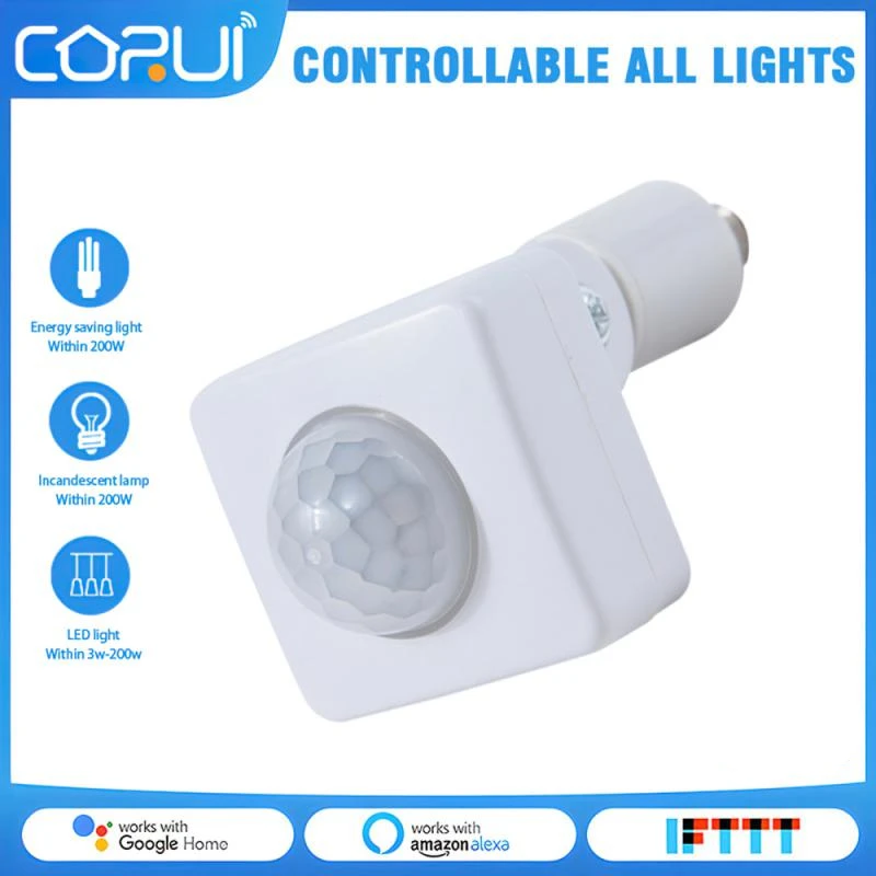 

CoRui Mini PIR Infrared Human Body Sensor Switch Metal Tube Induction LED Flood Light Motion Sensor Adjustable Automation Module