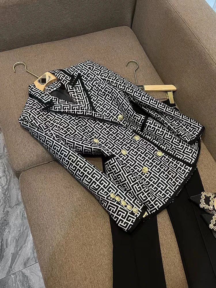 

S863 Fashion women's Coats & Jackets 2023 Runway Luxury famous Brand European Design party style women's Clothing