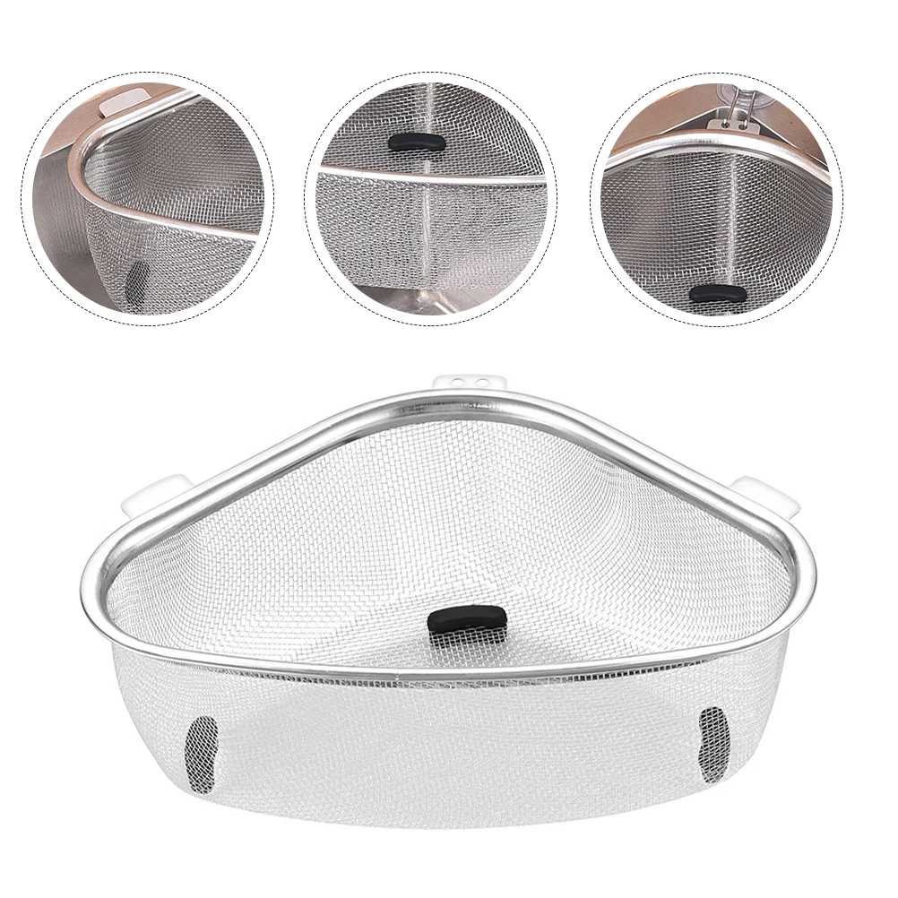 

Sink Strainer Basket Kitchen Drain Corner Colandercatcher Holder Filter Shelf Triangle Sponge Rack Triangular