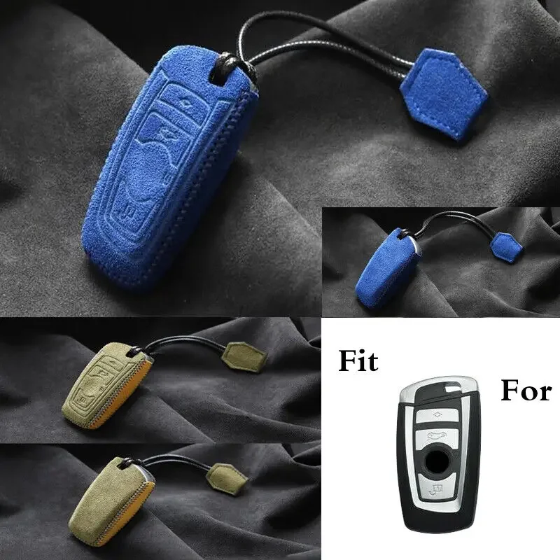Замшевый Кожаный Автомобильный смарт-брелок с дистанционным управлением брелок